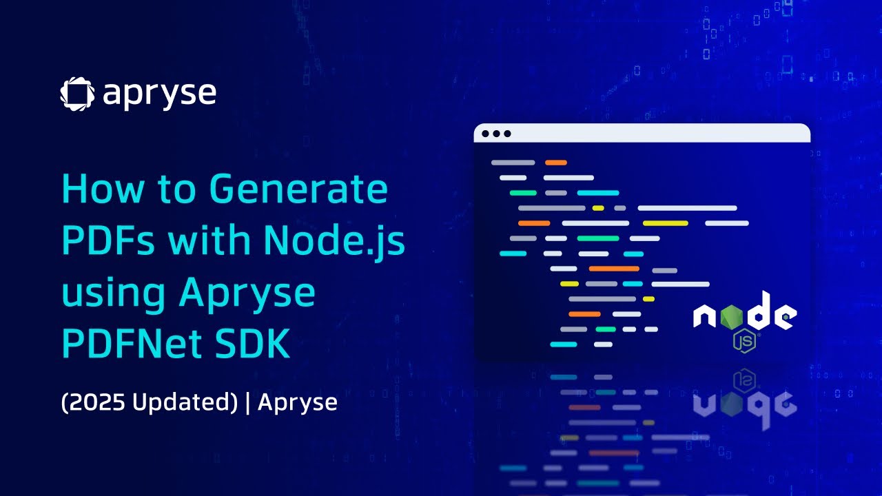 Implementing PDF Generation in Node.js with Apryse PDFNet SDK