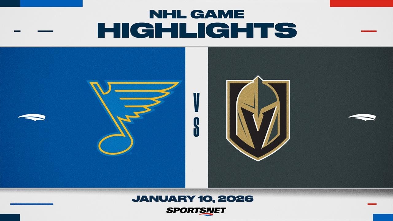NHL Highlights: Blues vs. Golden Knights (Jan 10, 2026) 🏒