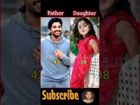 South Indian actors and daughter age 😍 (Pt-29) #father #daughter #actors #alluarjun #shorts #south