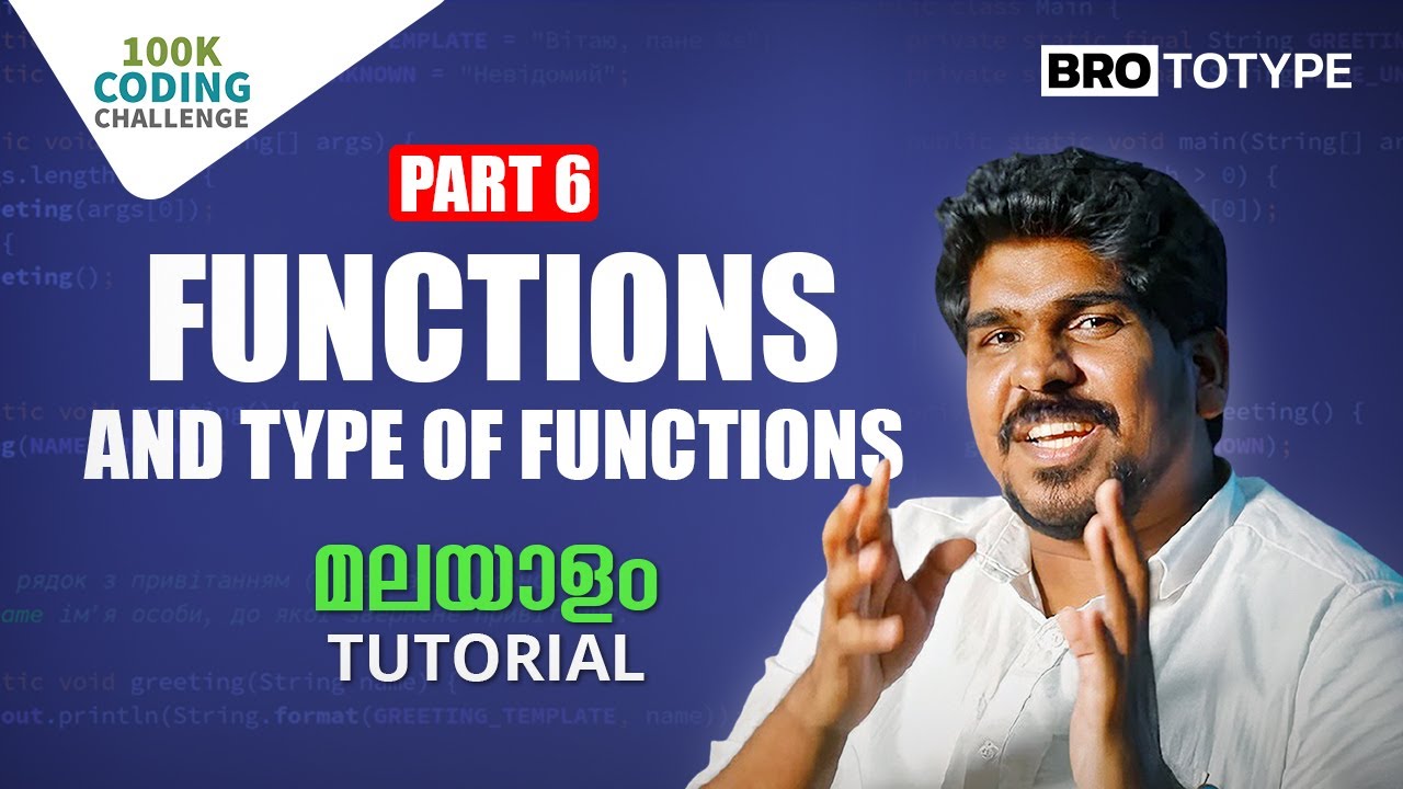 Part 6 | Functions and Type of Functions | C Programming Malayalam Tutorial