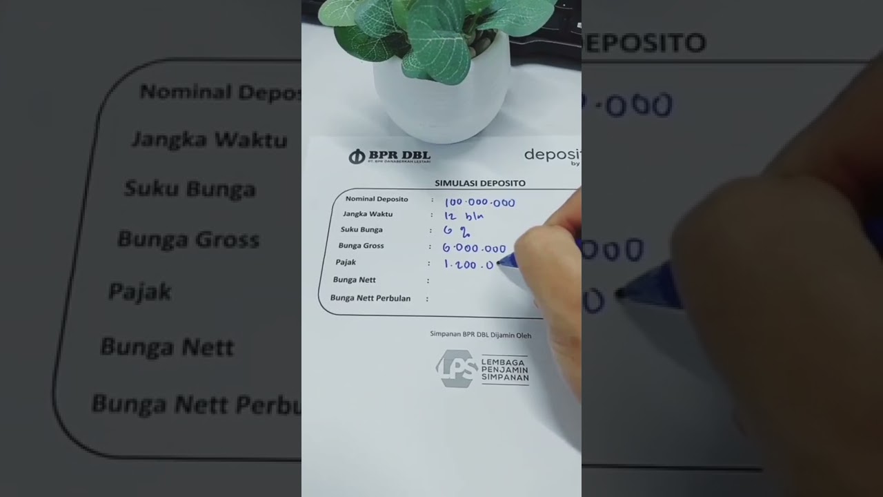 Simulasi Deposito Rp100 Juta di BPR DBL dengan Bunga 6% 💰