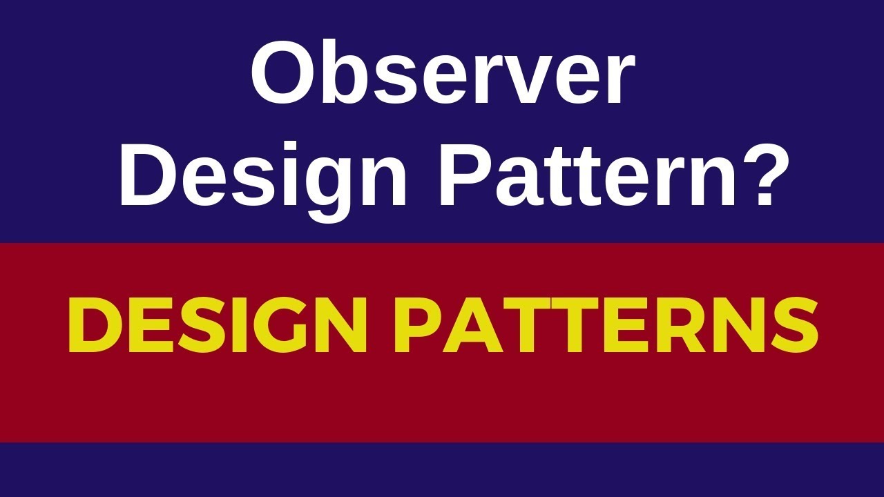 Observer design pattern real world example|Observer pattern