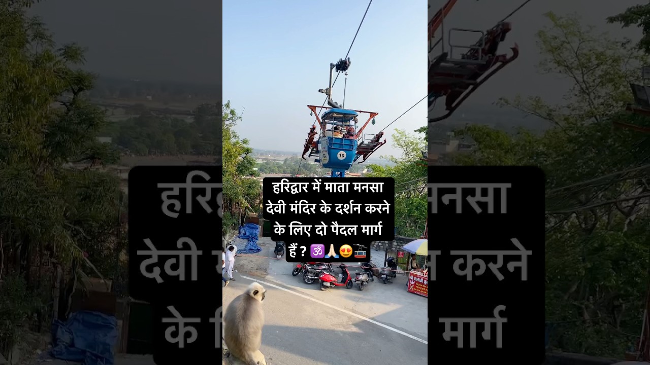 हरिद्वार में माता मनसा देवी मंदिर के दर्शन करने के लिए दो मार्ग हैं#haridwar#mansadevi#shortsfeed