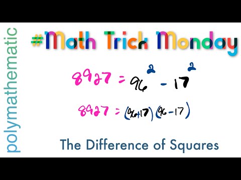 Applying the Difference of Squares [Math Trick Monday] #highschool #math #algebra #mentalmath