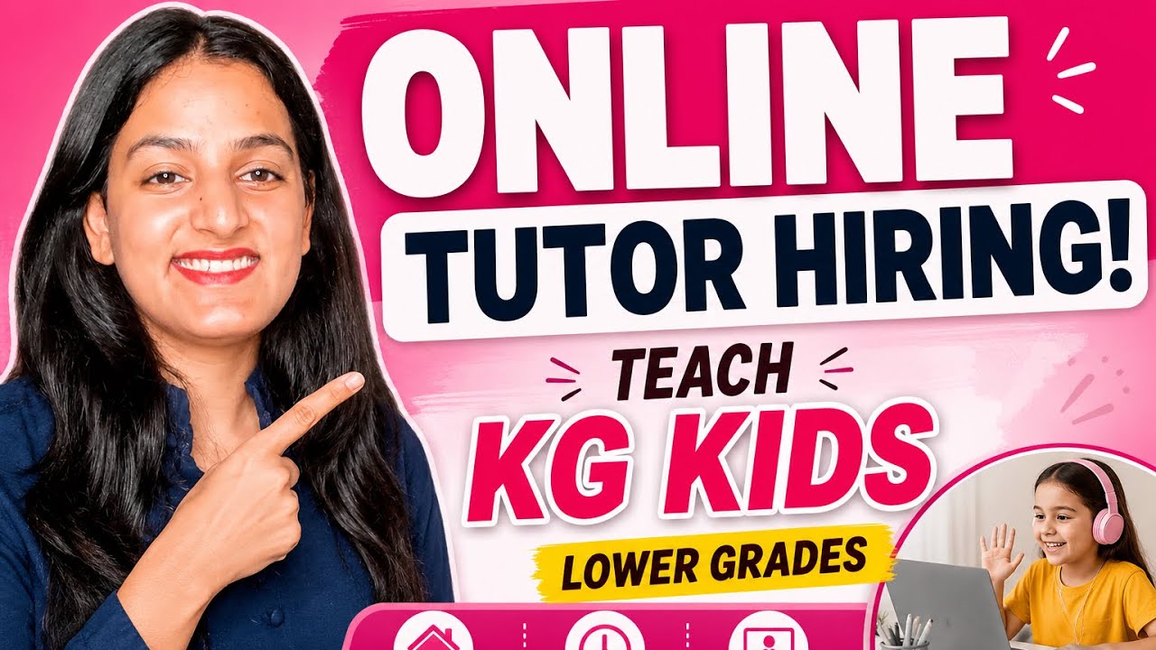 Part-Time Online Tutor Hiring | Work From Home Teaching Job | Apply Now