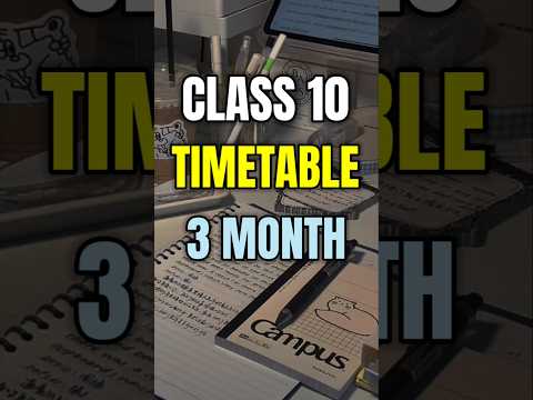 Topper's Timetable for class 10 | class 10 Timetable 2026 🔥 | #shorts #short