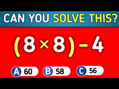 Can You Pass This Math Quiz | The Ultimate Math Quiz | Math Speed Test