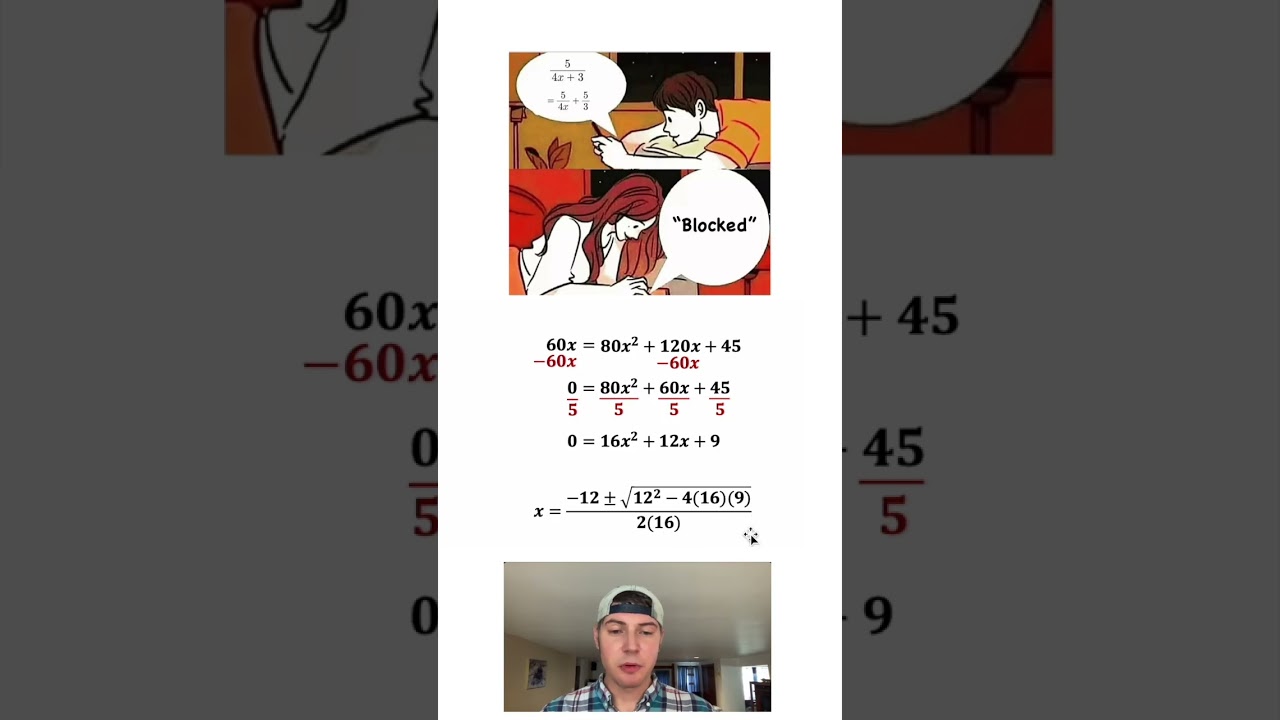 Solve for x! Why Did She Block Him? 🤔