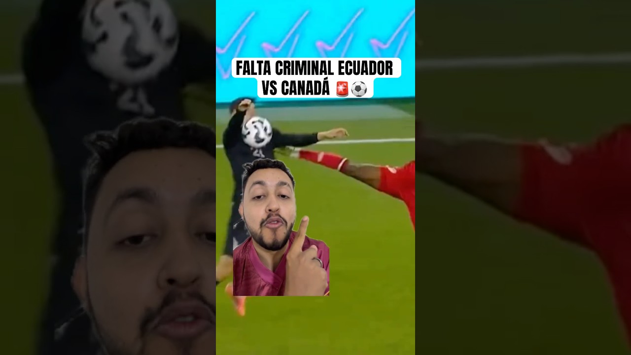 ¡El árbitro NO pita falta! Ahmed expulsado por patada de Alan Franco en Canadá vs Ecuador ⚽