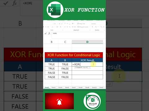 XOR Function Uses In Excel | How To Use XOR Formula In Excel #excelprotips #xorformula