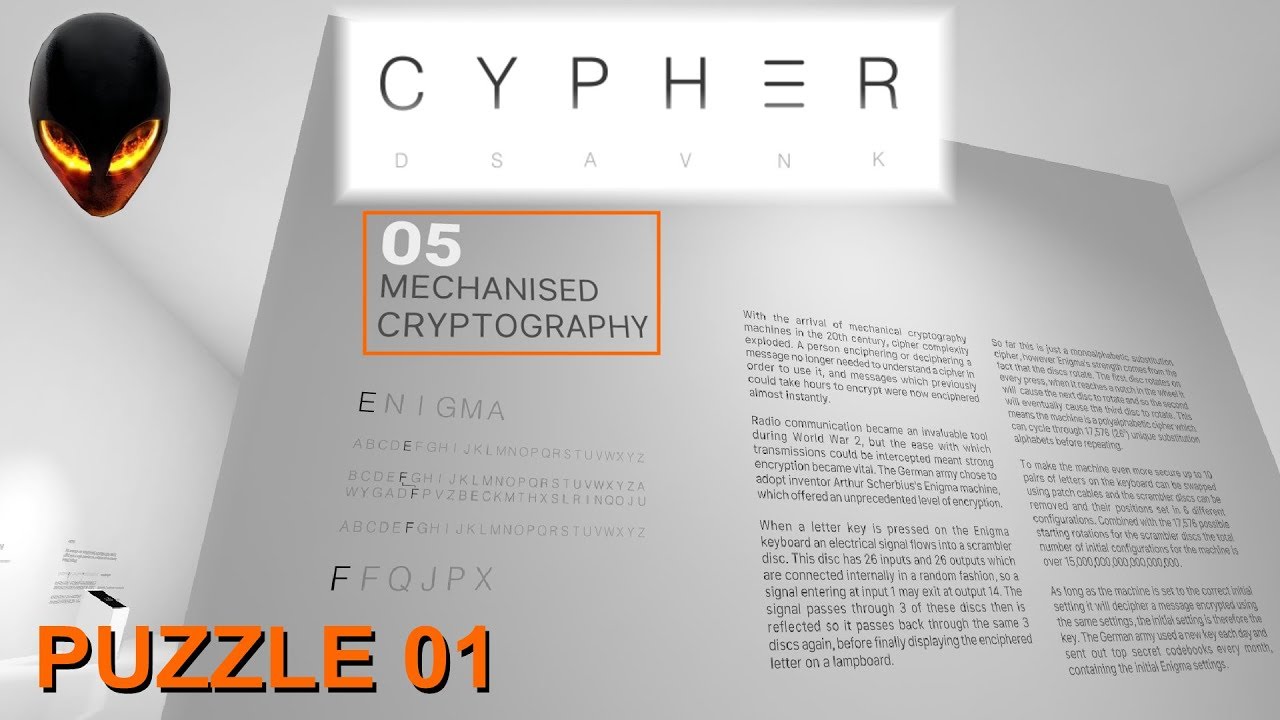CYPHER 5 Mechanised Cryptography Puzzle 01