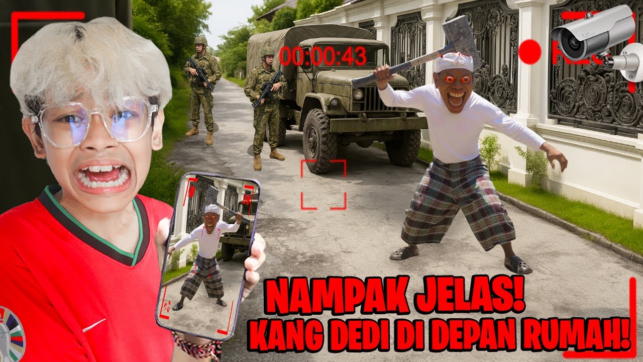 CCTV Rekam Bocah Bawa Mobil Militer Depan Rumah! π