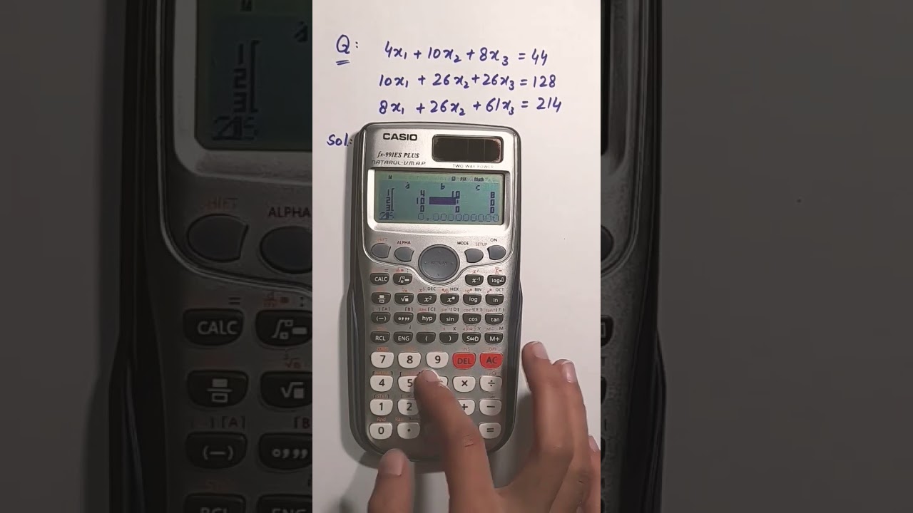 Easily Solve a System of 3 Linear Equations Using a Calculator 🧮