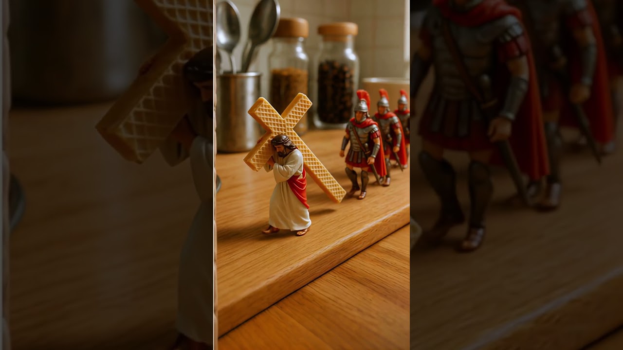 Jesus Falls Carrying the Cross | Stunning Kitchen Diorama ✝️