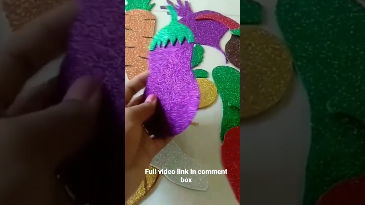 DIY Glitter Foam Vegetable Basket 🥗