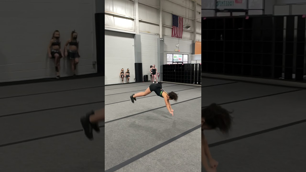 Epic Slow Motion Back Handspring to Back Tuck 🤸♂️ #Shorts