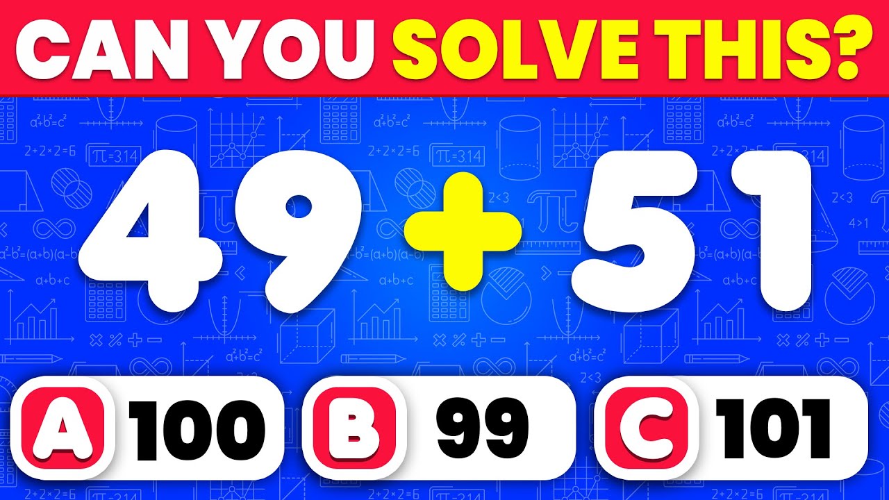 Can You Solve All 100 Math Puzzles? From Easy to Impossible! ๐ง