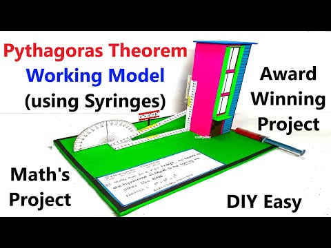 pythagoras theorem working model maths project using syringes - maths project | craftpiller