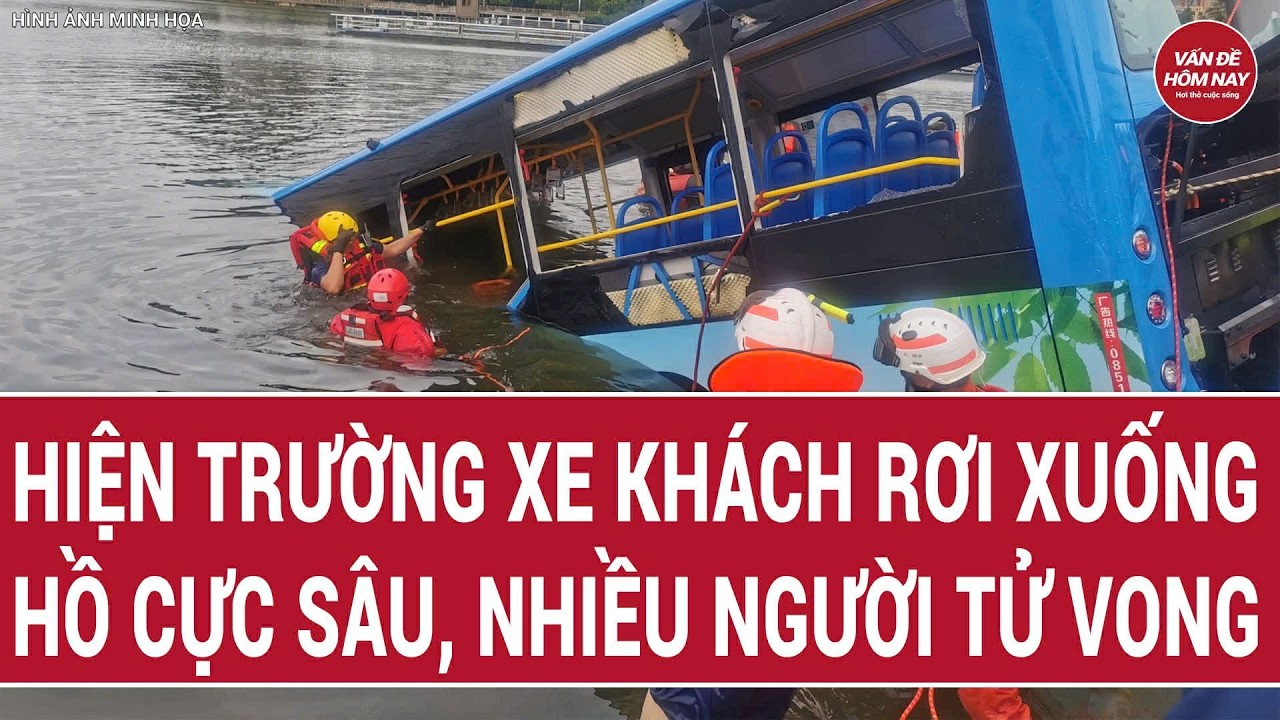 Xe khách chìm xuống hồ, nhiều người tử vong 🚗💧
