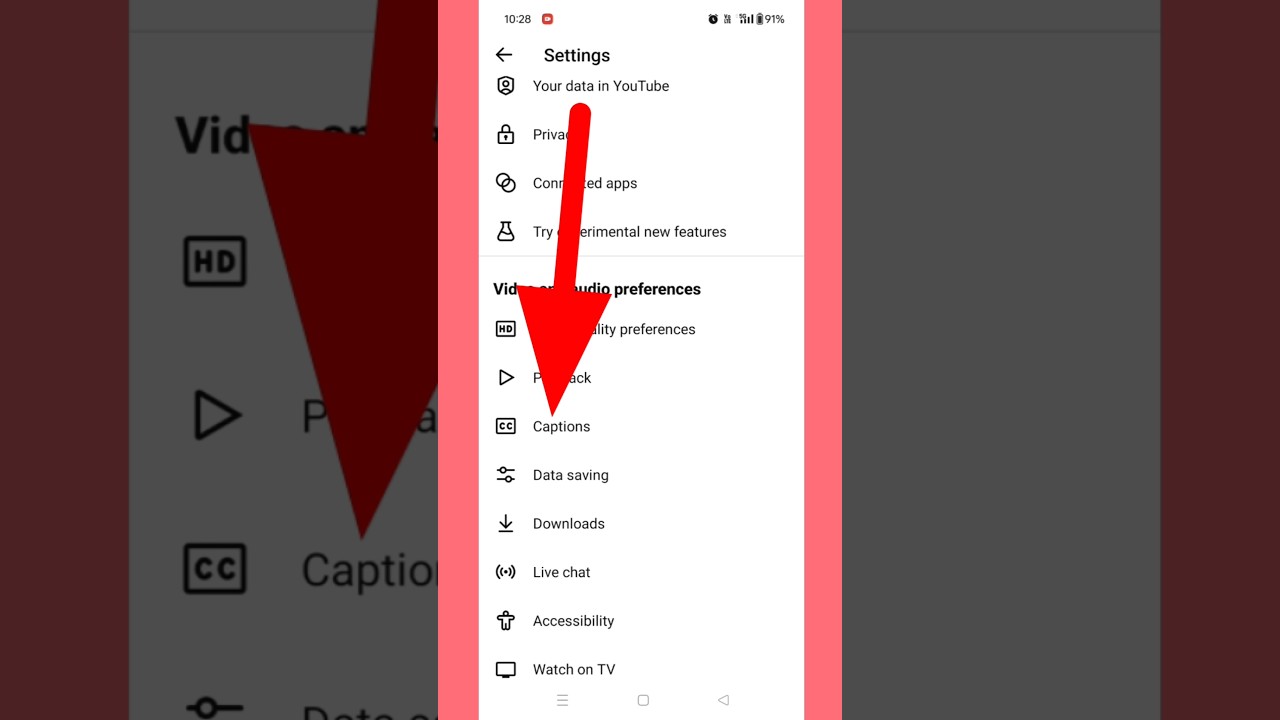 Youtube caption settings #shorts #youtube