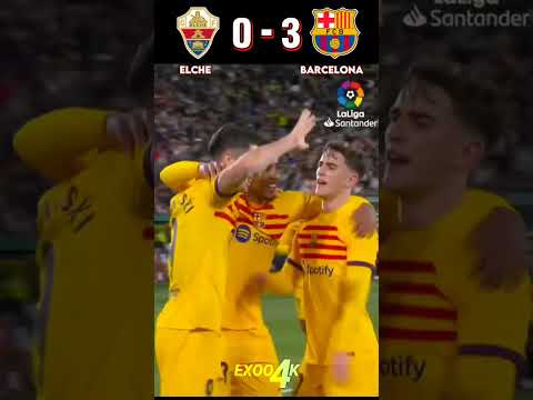 Barcelona vs Elche 🔥😱😱 #youtube #shorts #football #viral #highlights