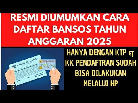 Cara Daftar Bansos 2025 Pakai KTP & KK 📱