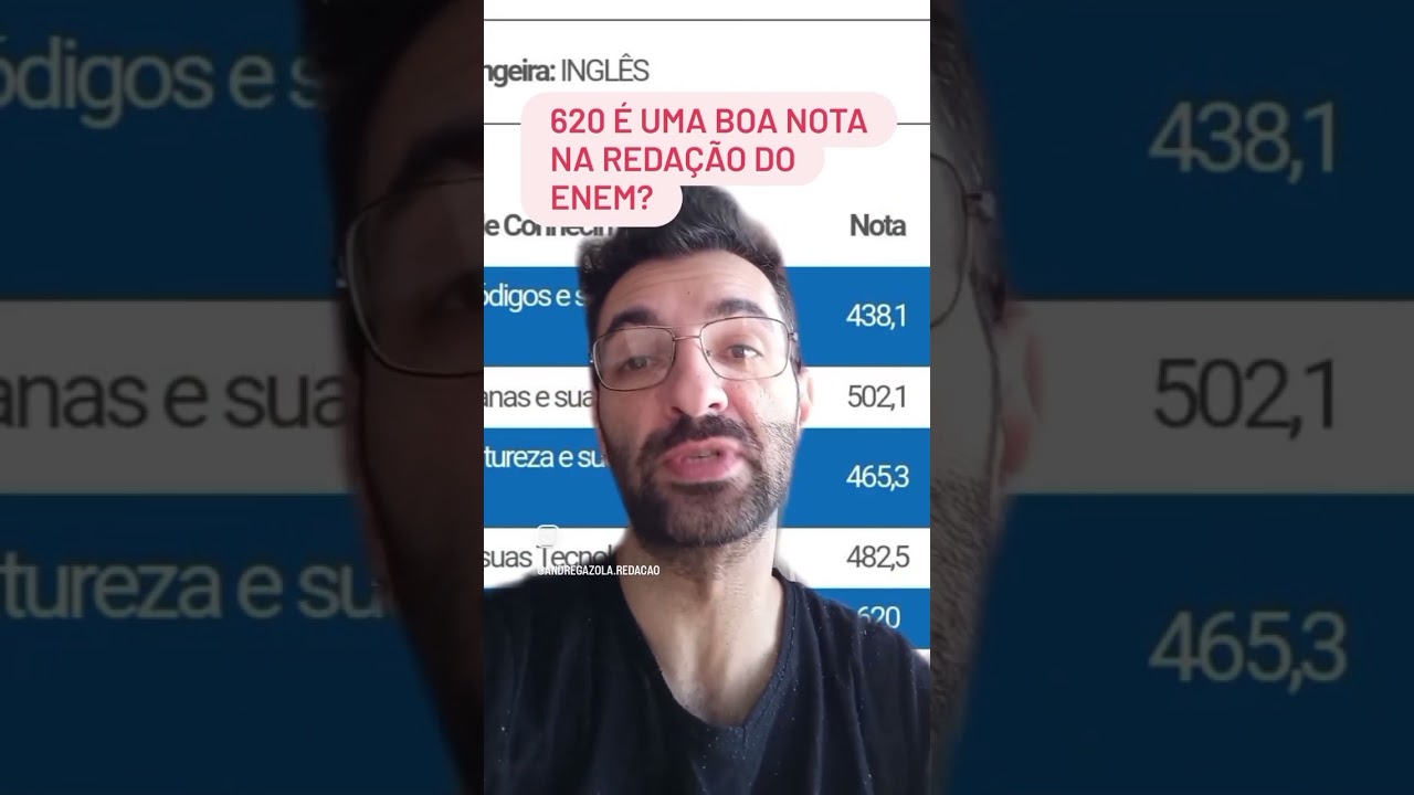 620 na Redação do ENEM é uma boa nota? 📝