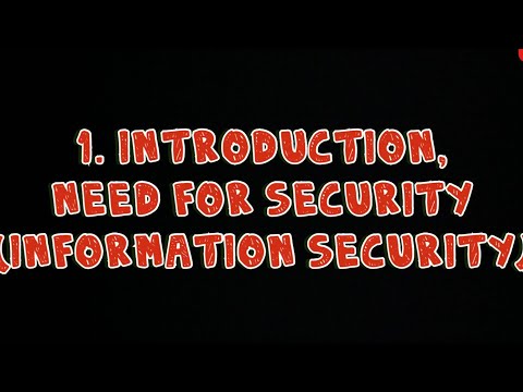 #1 Introduction & Need for Security- Cryptography, Information Security
