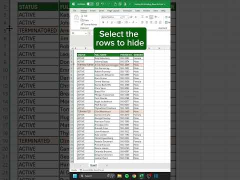 How to Hide & Unhide Rows & Cols in Excel‼️ #excel