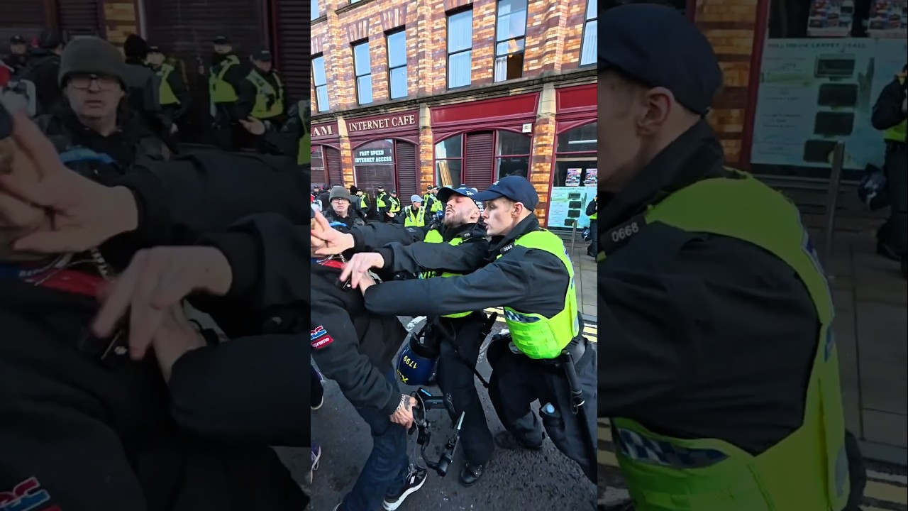 Sheffield Protest Erupts in City Centre 🚩 – Watch the Dramatic Scenes Unfold