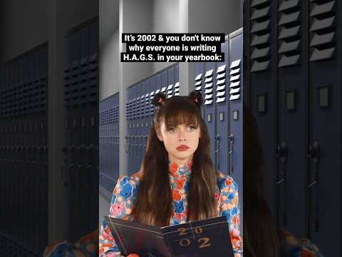 #millennial memories: writing H.A.G.S. in classmates’ yearbooks in the #early2000s! #nostalgia