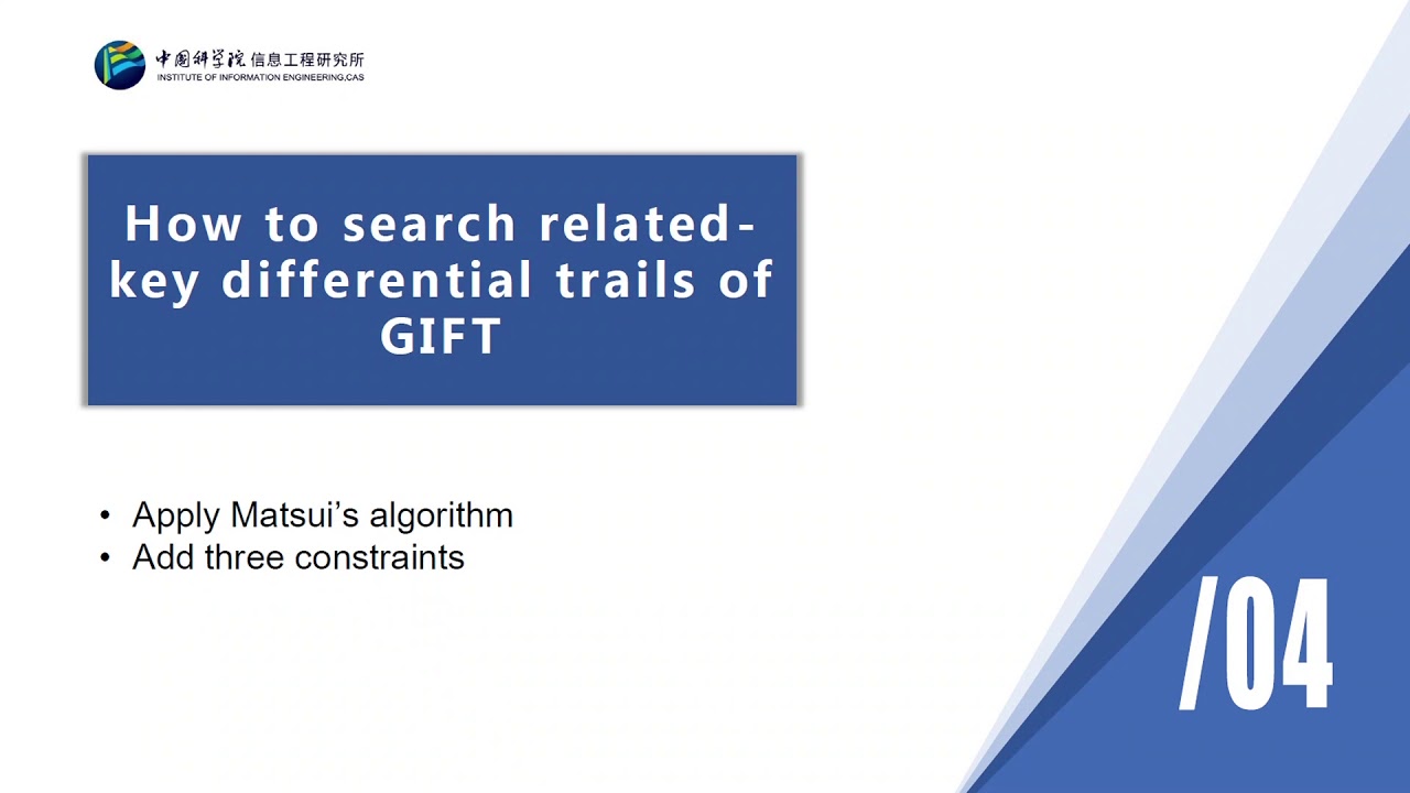 11 Enhanced Differential Cryptanalysis of GIFT Using Related-Key Techniques 🔍