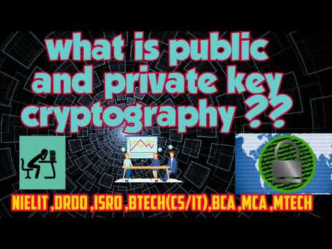What is public and private key cryptography? Based on NIELIT NIC SCIENTIST B ,drdo,btech ,mca bca.