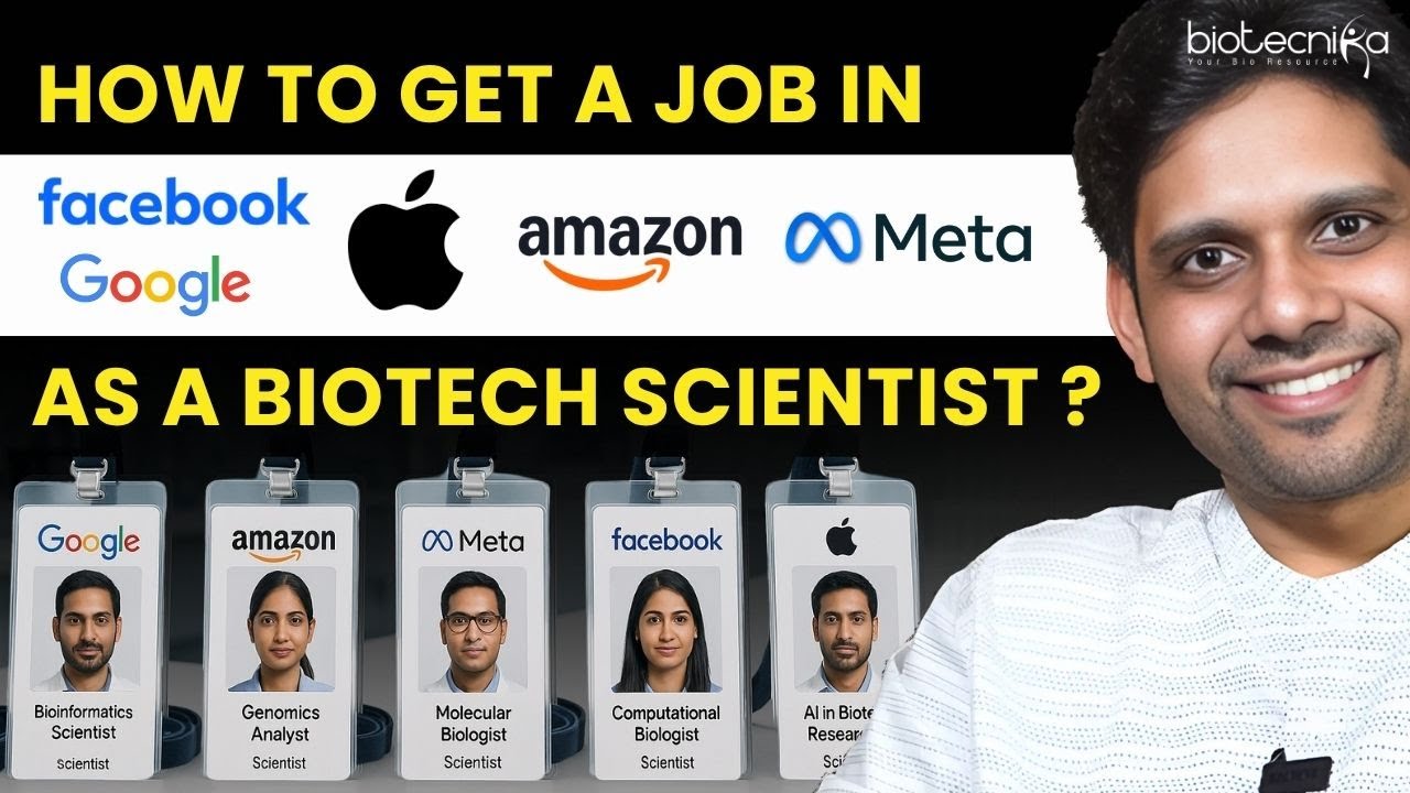 🔬 Want to work at Google, Amazon, Meta, Apple as a Biotech Scientist? Here's how!