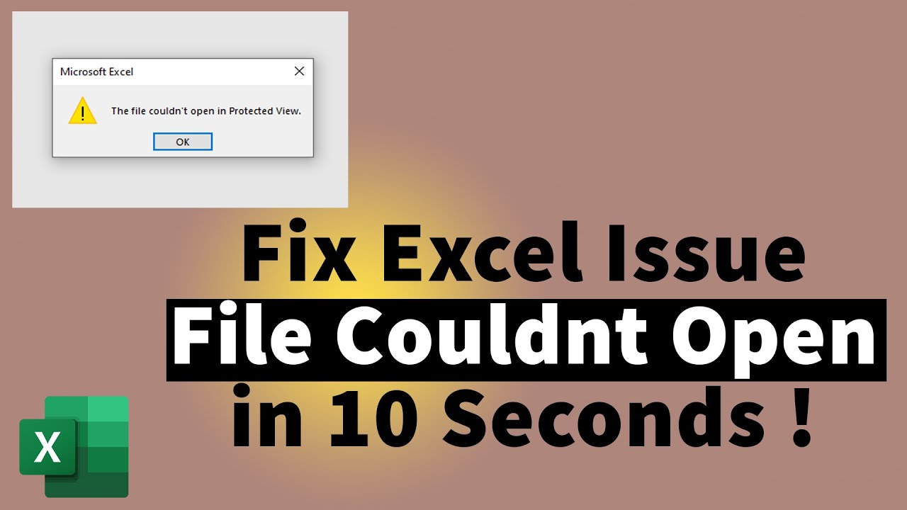 Quick Fix for 'Excel File Can't Open in Protected View' Error in 10 Seconds 🔧