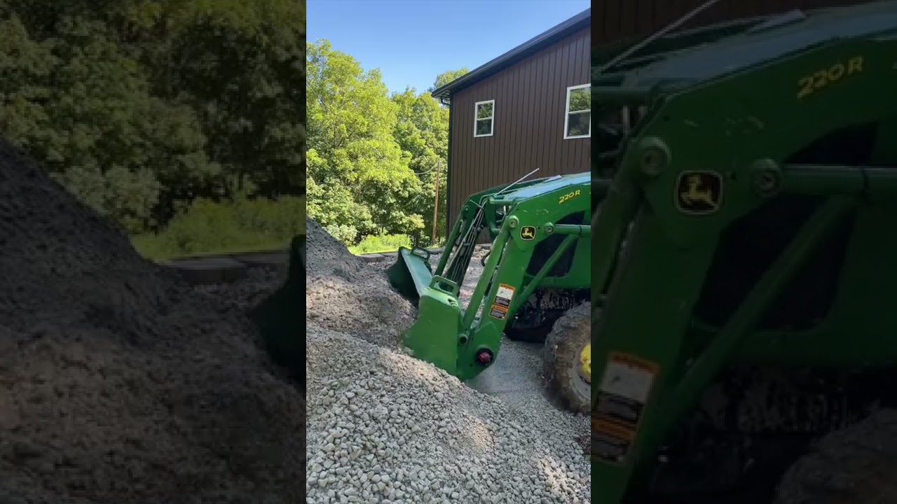 Moving 15 Tons of Gravel with John Deere 2032R 🚜