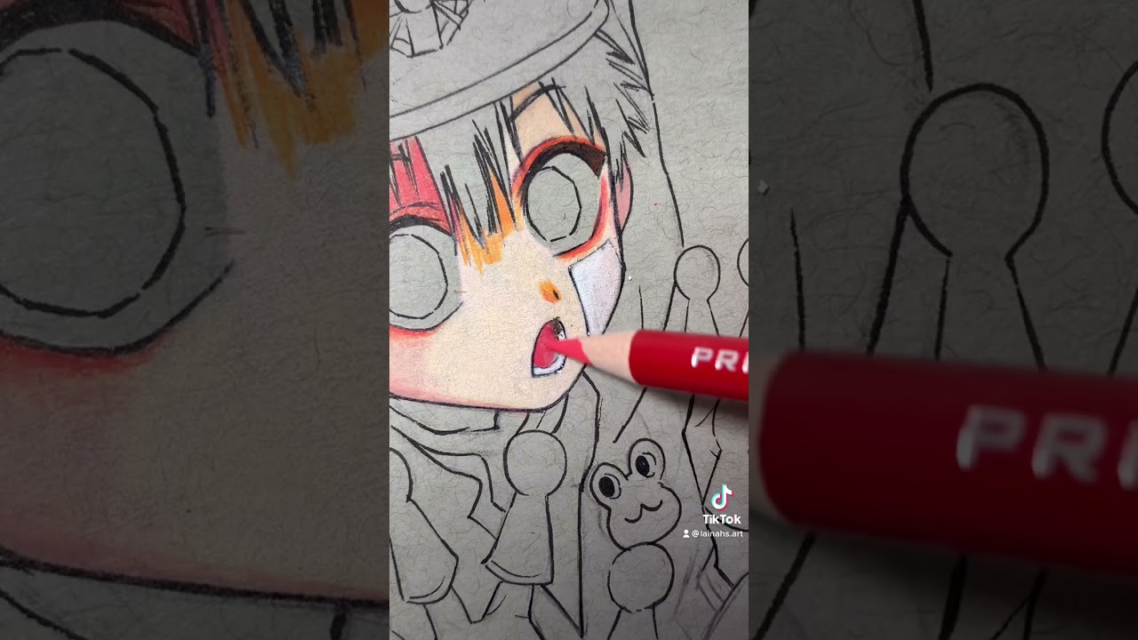Hanako Kim Pencil Anime Art by lainahs.art βοΈ