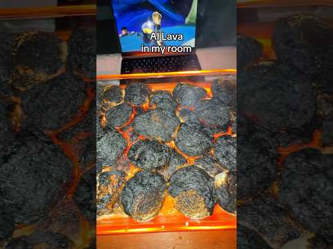 AI Lava Mukbang in my dorm room #shorts #mukbang