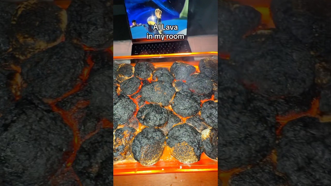 🔥 AI Lava Mukbang in My Dorm Room! | Delicious & Fun Food Experience #shorts