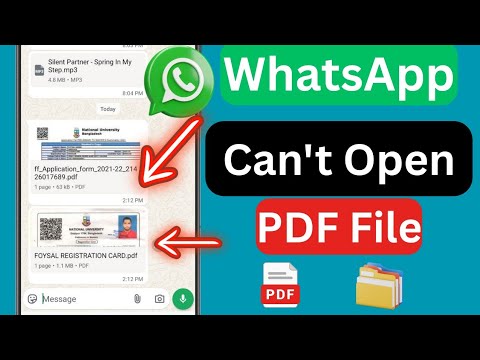 Fix Whatsapp Can't Open PDF Files [New Update 2025] || Whatsapp PDF File Not Open Problem