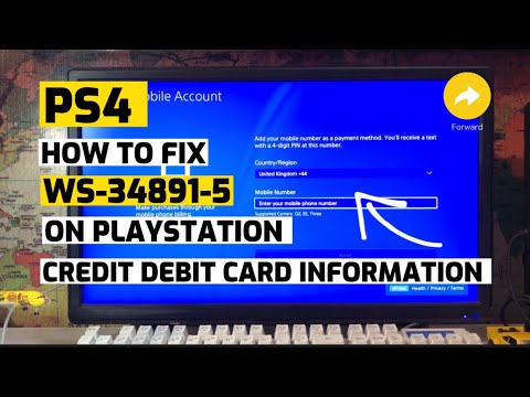 How to fix Ps4 Ws-34891-5 Credit/Debit Card Invalid Information Fixed