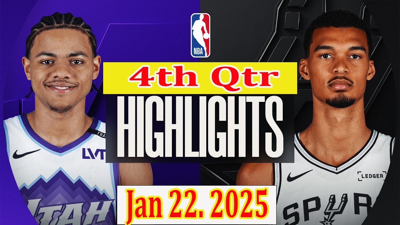 Utah Jazz vs San Antonio Spurs 4th Qtr Jan 22. 2025 Highlights | NBA