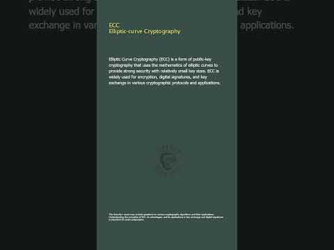 ECC - Elliptic-curve Cryptography - Security+