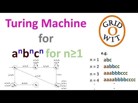Turing Machine for a^n b^n c^n