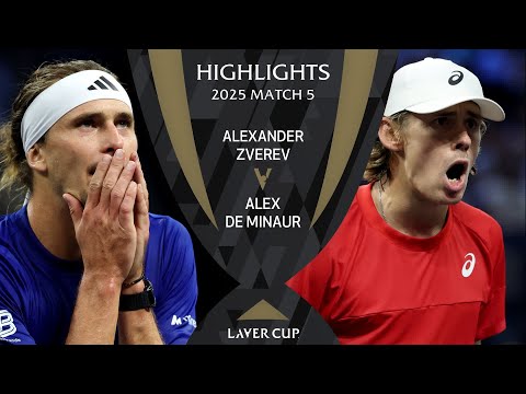 Alexander Zverev v Alex de Minaur Highlights | Laver Cup 2025 Match 5