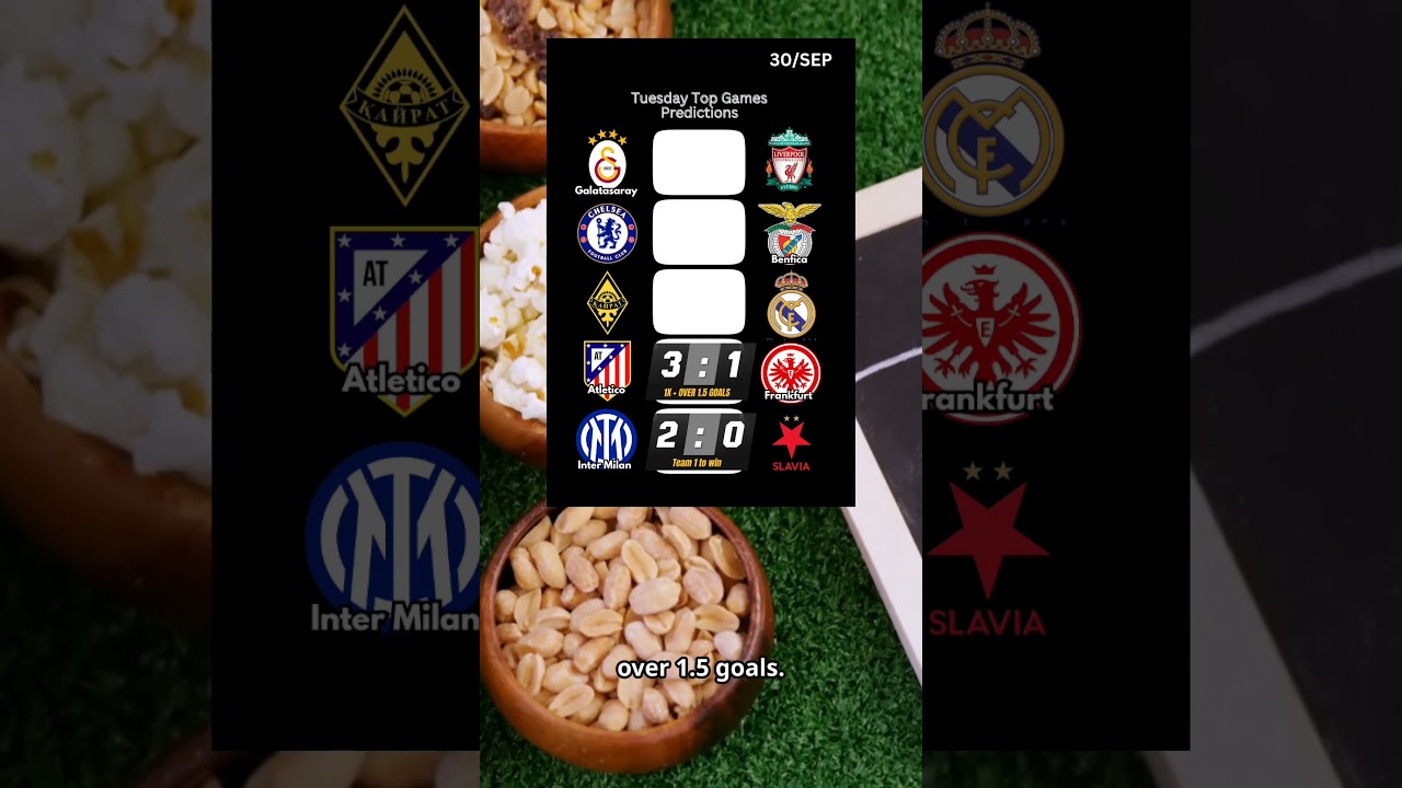 Tuesday's Top Football Score Predictions ⚽