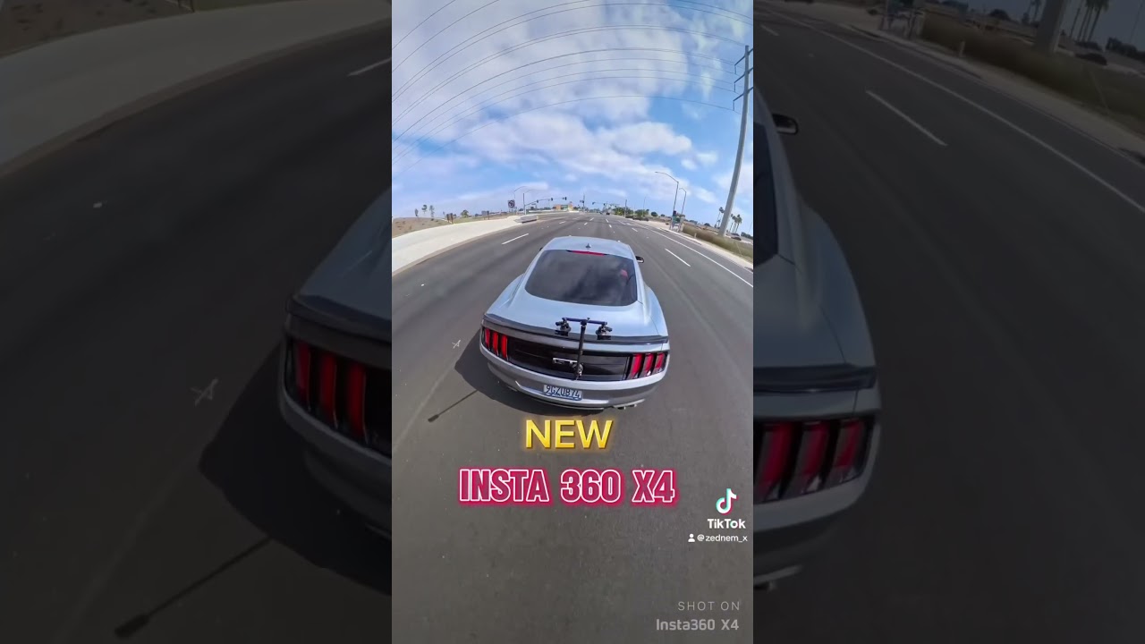 Insta360 X4 Camera and Mustang GT Premium