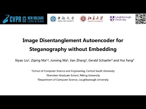 [CVPR2022] Image Disentanglement Autoencoder for Steganography without Embedding