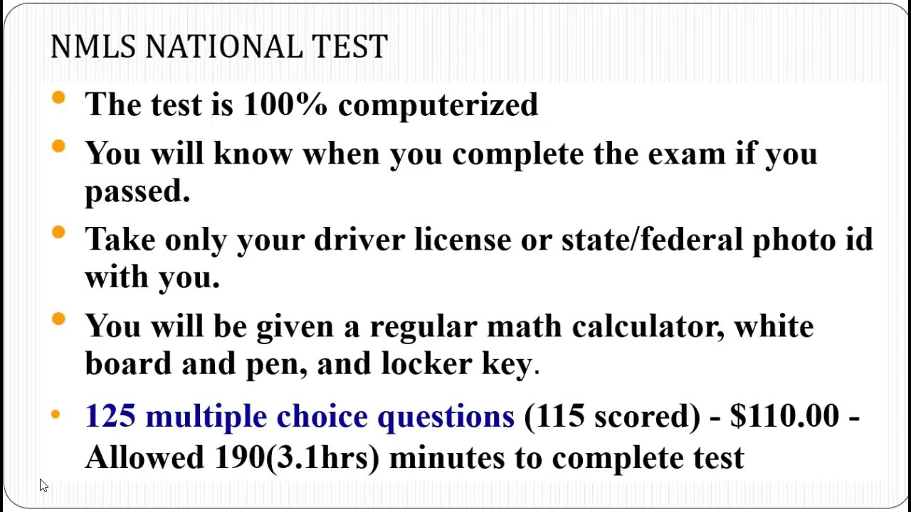 NMLS Exam Crash Course 📚