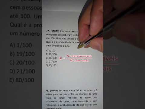 Questão do ENEM - Probabilidade.